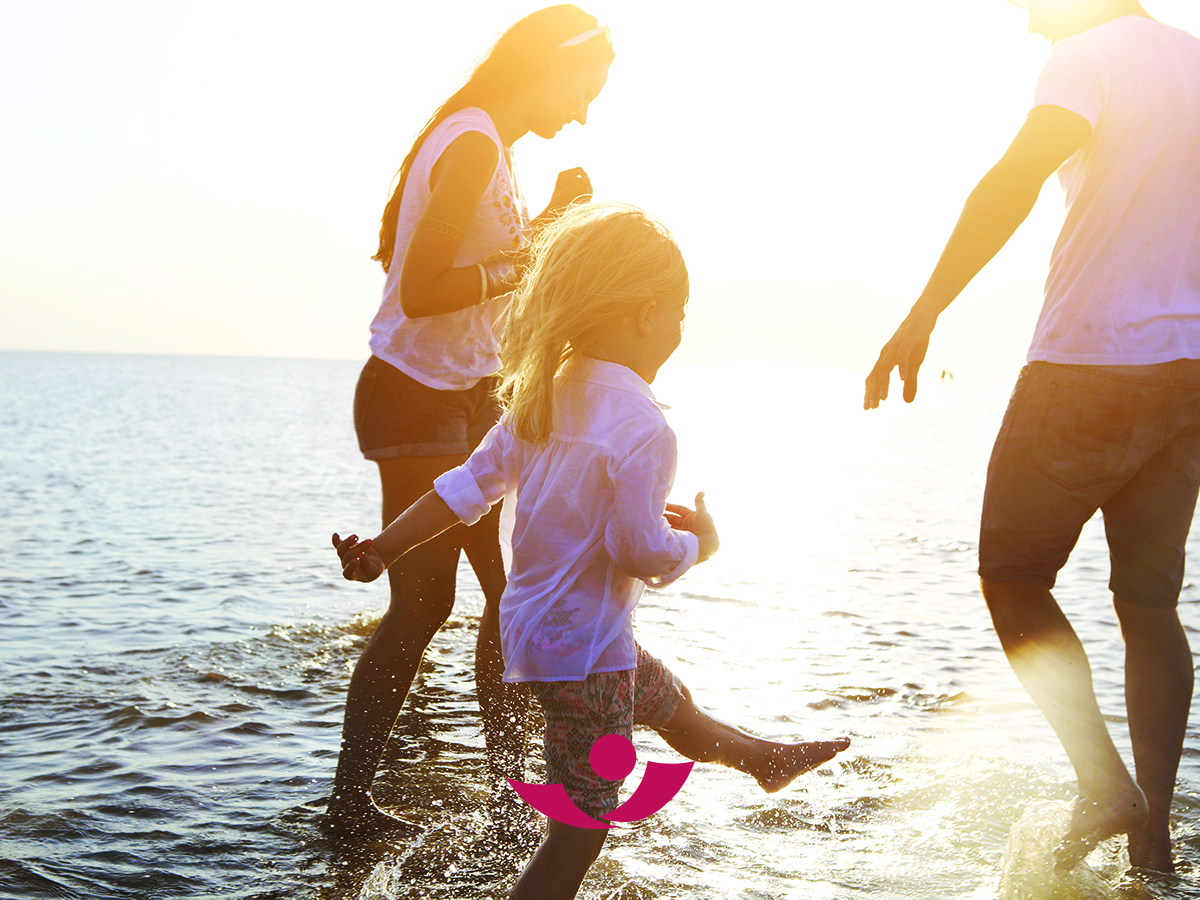 Familie am Strand
