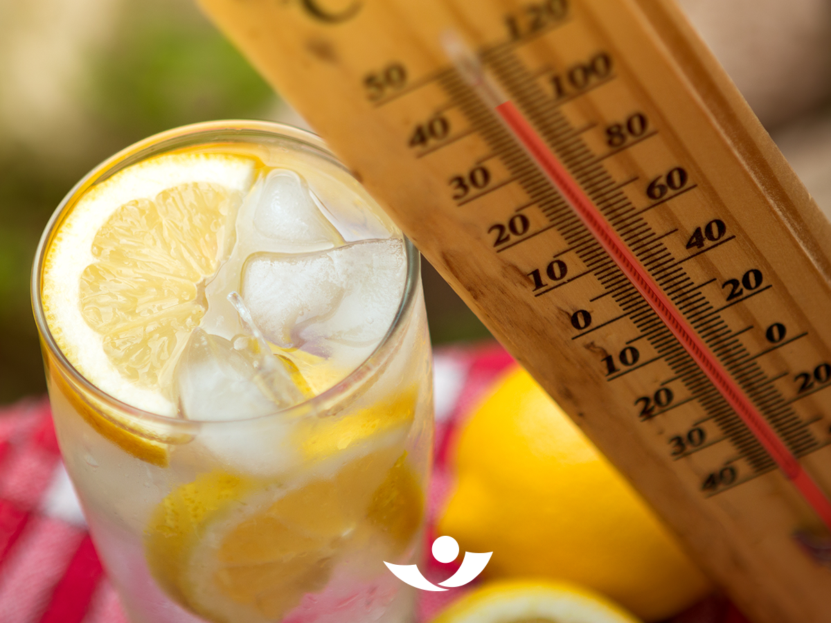 Limonade mit Thermometer